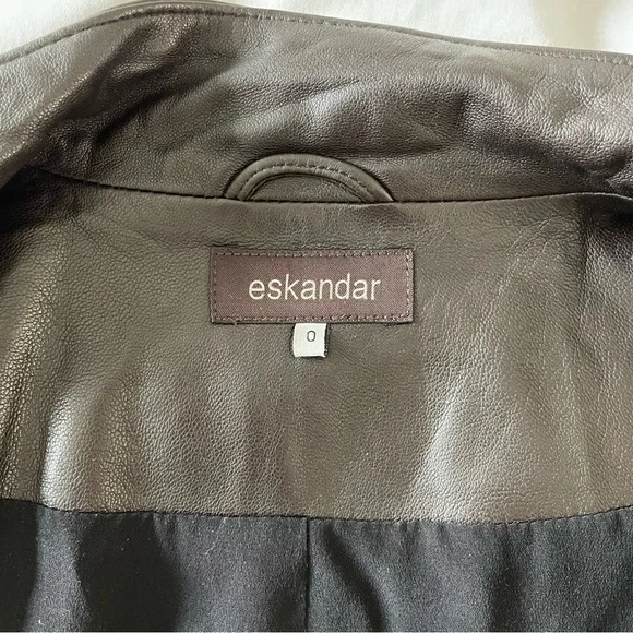 Eskandar Leather Jacket with Silk Lining - Picture 2 of 12